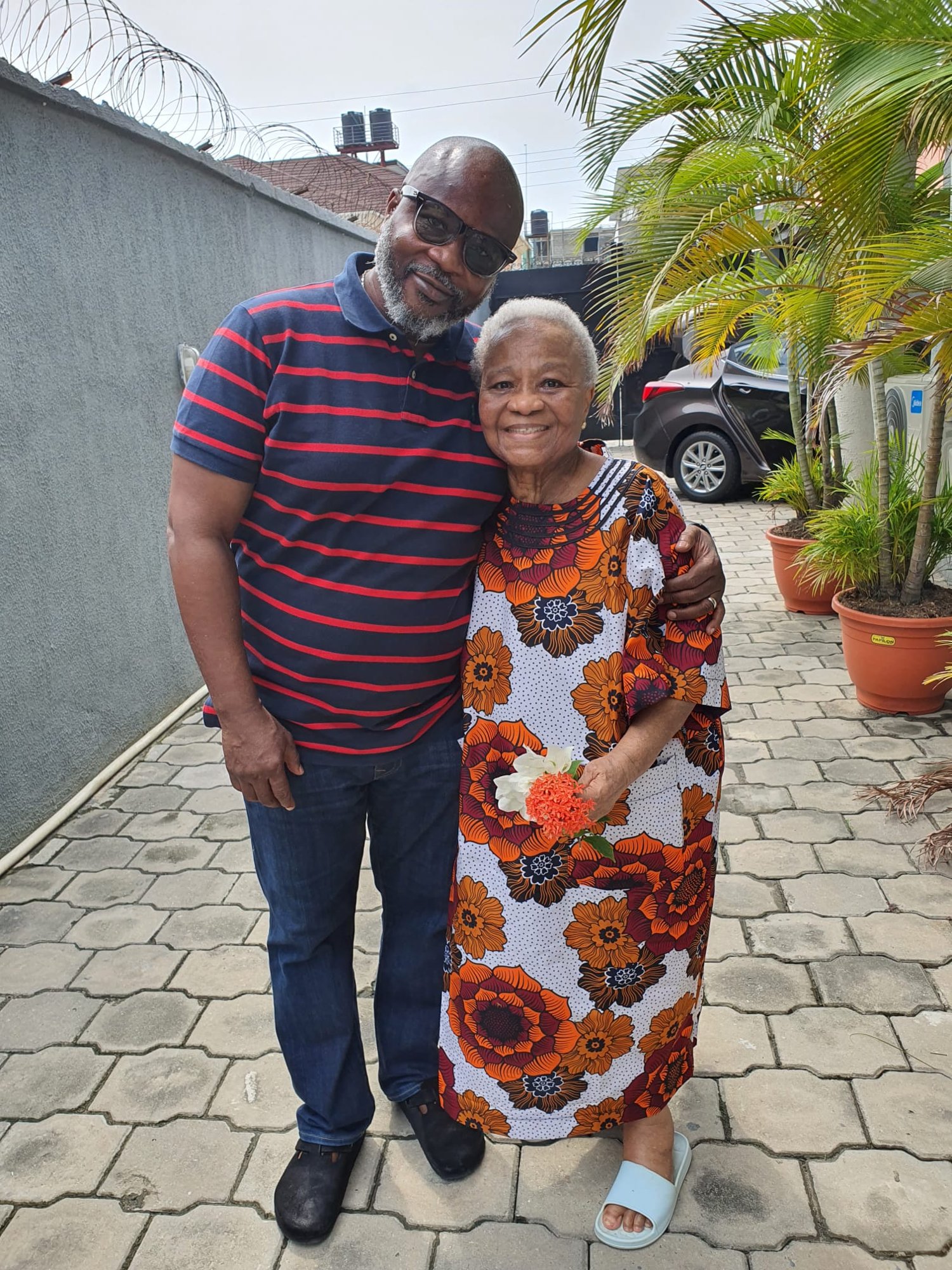 Grandma and Jinmi at home in Lekki, Lagos.